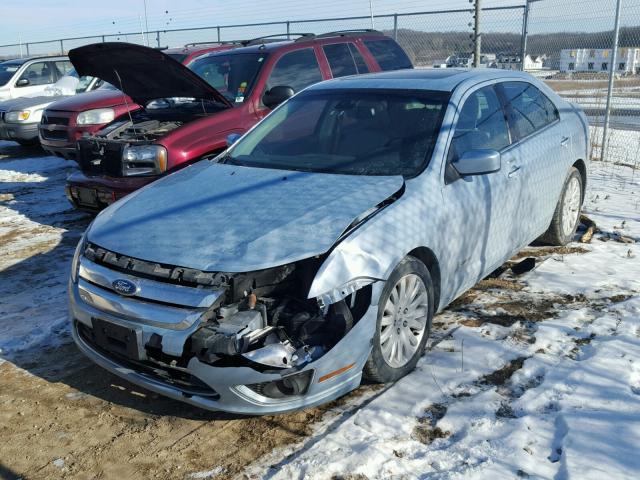 3FADP0L38BR104389 - 2011 FORD FUSION HYB BLUE photo 2