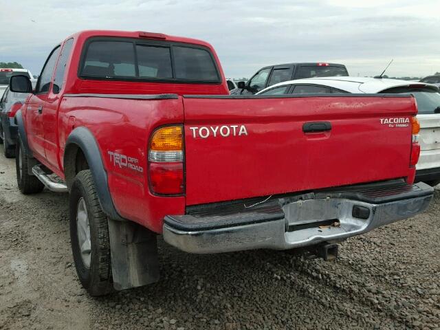 5TESM92N93Z183560 - 2003 TOYOTA TACOMA XTR RED photo 3