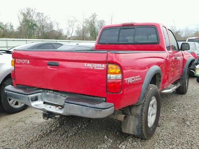 5TESM92N93Z183560 - 2003 TOYOTA TACOMA XTR RED photo 4