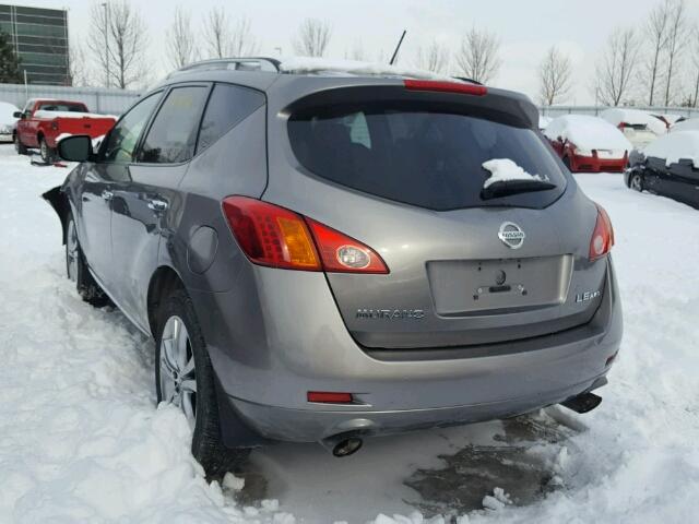 JN8AZ18W99W202651 - 2009 NISSAN MURANO S GRAY photo 3