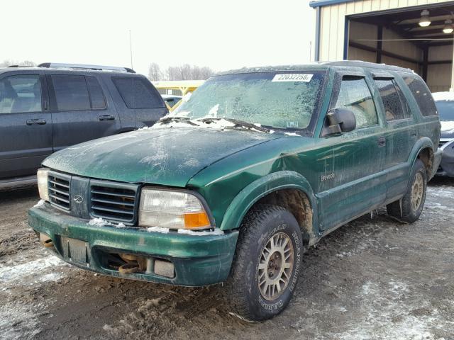 1GHDT13W2Y2115076 - 2000 OLDSMOBILE BRAVADA GREEN photo 2