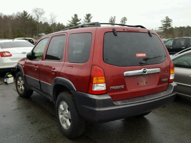 4F2YZ04114KM26933 - 2004 MAZDA TRIBUTE LX RED photo 3