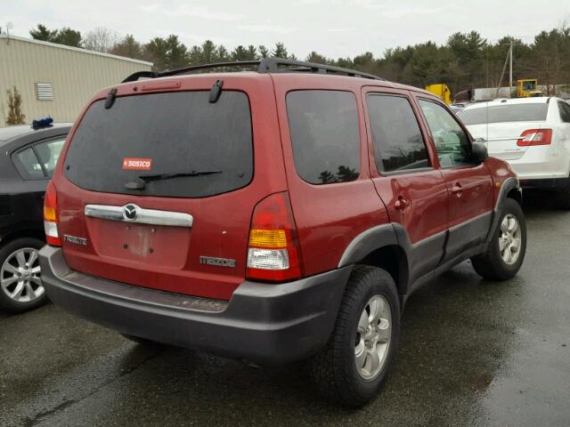 4F2YZ04114KM26933 - 2004 MAZDA TRIBUTE LX RED photo 4