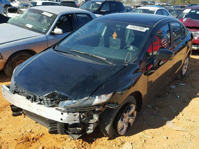 19XFB2F51FE001399 - 2015 HONDA CIVIC LX BLACK photo 2