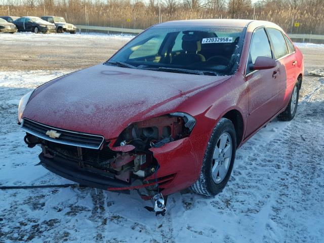 2G1WT58N989267890 - 2008 CHEVROLET IMPALA LT RED photo 2