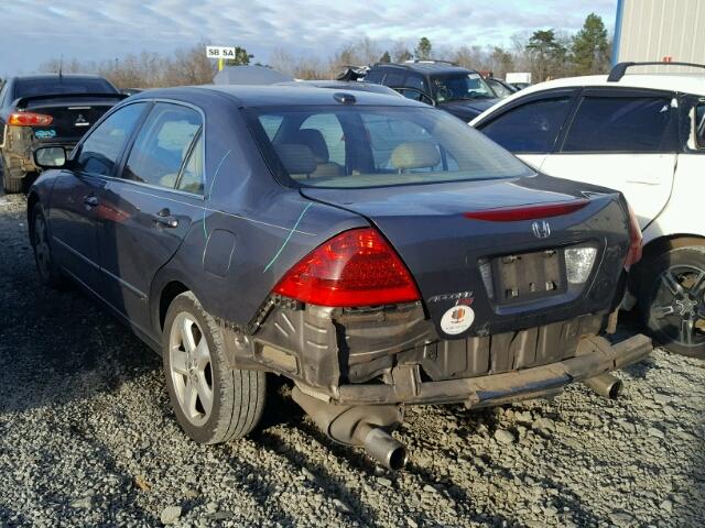 1HGCM65526A025110 - 2006 HONDA ACCORD EX CHARCOAL photo 3