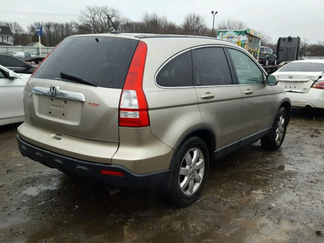 JHLRE48787C004763 - 2007 HONDA CR-V EXL BEIGE photo 4