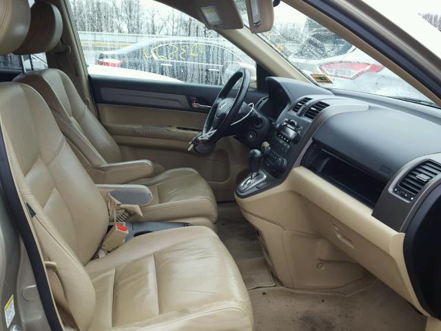 JHLRE48787C004763 - 2007 HONDA CR-V EXL BEIGE photo 5