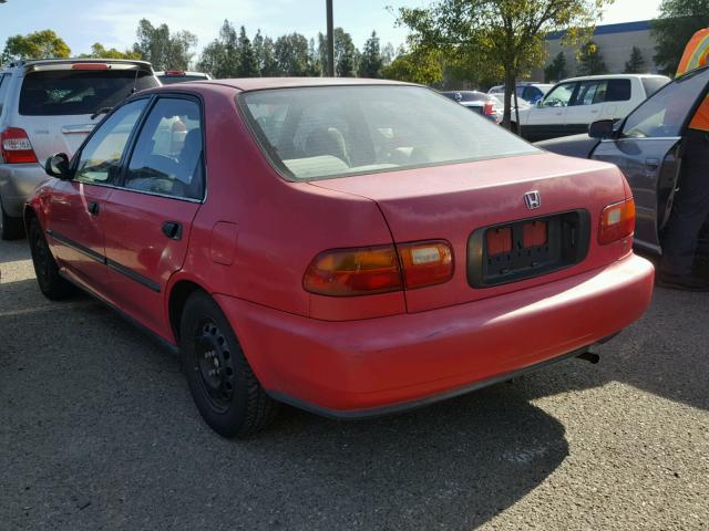 JHMEG864XPS035281 - 1993 HONDA CIVIC DX RED photo 3