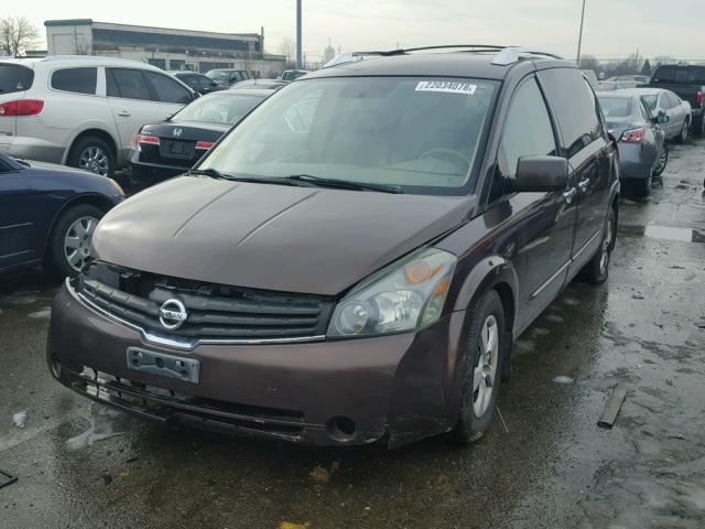 5N1BV28U27N110599 - 2007 NISSAN QUEST S BROWN photo 2