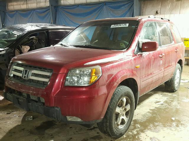 2HKYF18476H531304 - 2006 HONDA PILOT EX RED photo 2