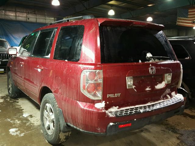 2HKYF18476H531304 - 2006 HONDA PILOT EX RED photo 3