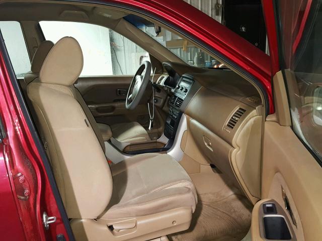 2HKYF18476H531304 - 2006 HONDA PILOT EX RED photo 5