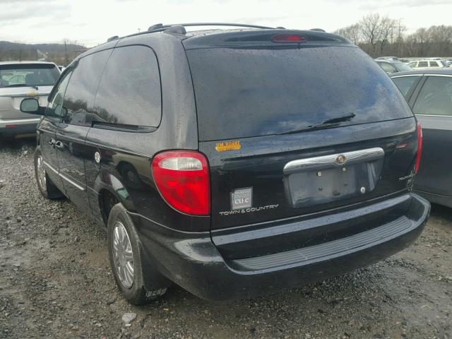 2C4GP54L74R566874 - 2004 CHRYSLER TOWN & COU BLACK photo 3