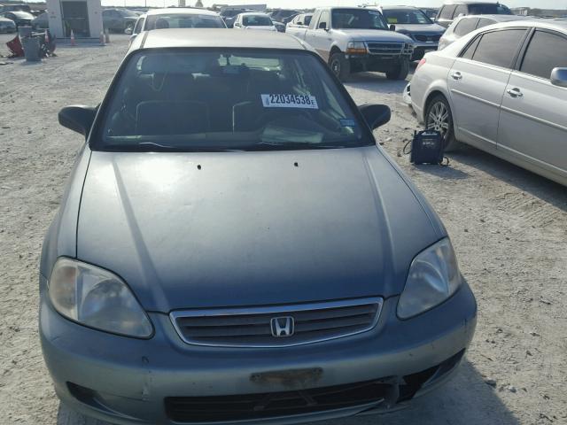 2HGEJ6612YH554915 - 2000 HONDA CIVIC BASE BLUE photo 9