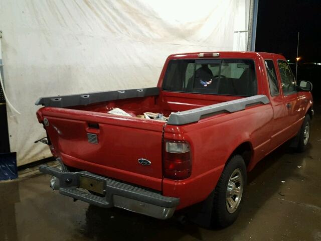 1FTYR14U91PA95405 - 2001 FORD RANGER SUP RED photo 4