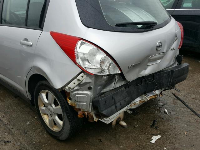 3N1BC13E37L429176 - 2007 NISSAN VERSA S SILVER photo 9