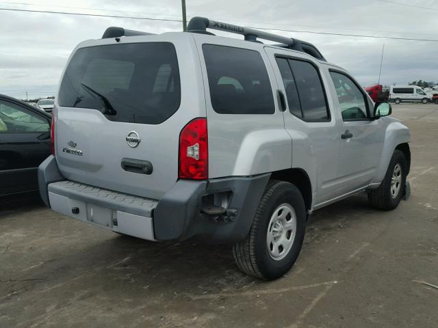 5N1AN08U39C507513 - 2009 NISSAN XTERRA OFF SILVER photo 4