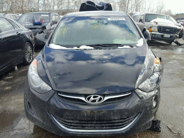 5NPDH4AE5BH036719 - 2011 HYUNDAI ELANTRA GL BLACK photo 9