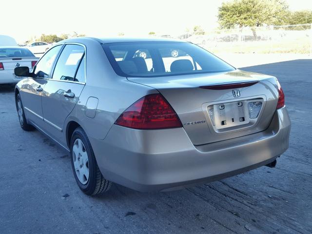 1HGCM56476A068387 - 2006 HONDA ACCORD LX GOLD photo 3