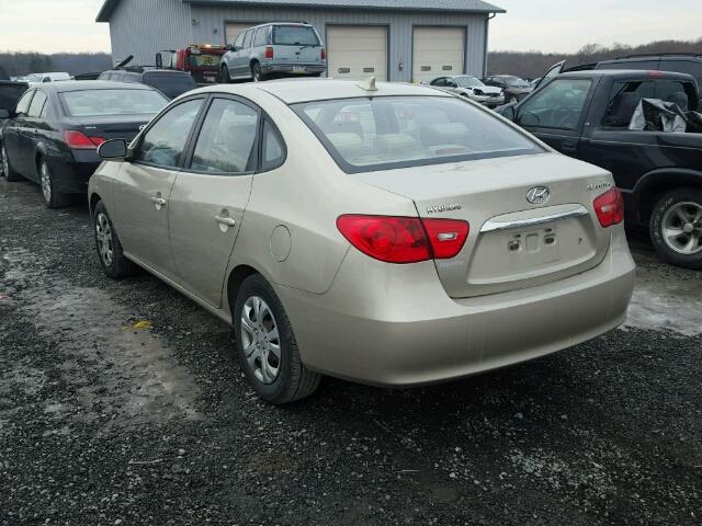 KMHDU4AD9AU832263 - 2010 HYUNDAI ELANTRA BL BEIGE photo 3