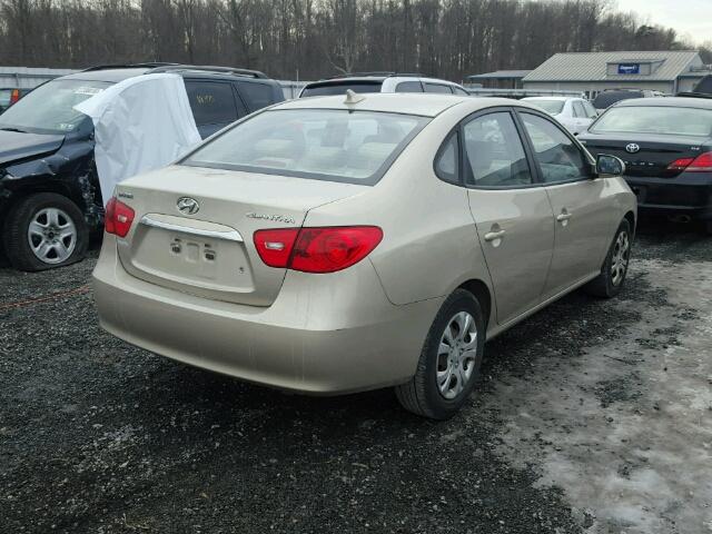 KMHDU4AD9AU832263 - 2010 HYUNDAI ELANTRA BL BEIGE photo 4