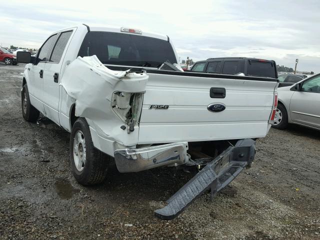 1FTEW1C87AFB25409 - 2010 FORD F150 SUPER WHITE photo 3