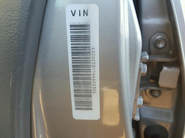 4S2DE58Y144602306 - 2004 ISUZU AXIOM XS Boz foto 10