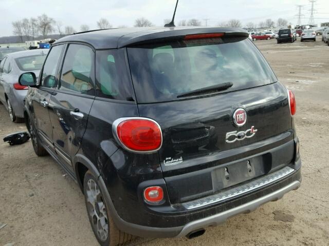 ZFBCFADH0EZ015735 - 2014 FIAT 500L TREKK BLACK photo 3