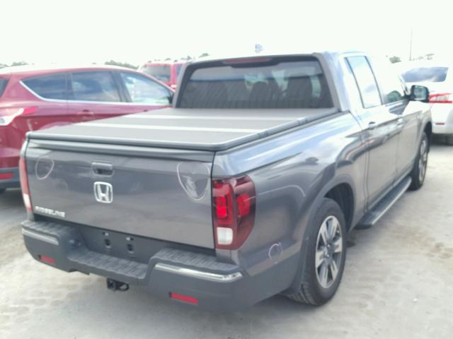 5FPYK2F60HB009354 - 2017 HONDA RIDGELINE GRAY photo 4