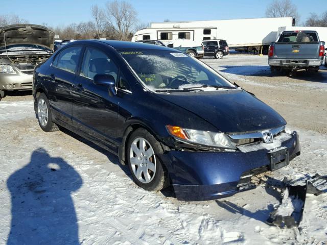 1HGFA16558L103958 - 2008 HONDA CIVIC LX BLUE photo 1