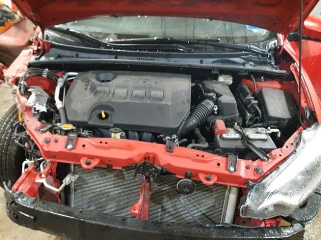 2T1BURHE4EC152071 - 2014 TOYOTA COROLLA L RED photo 7