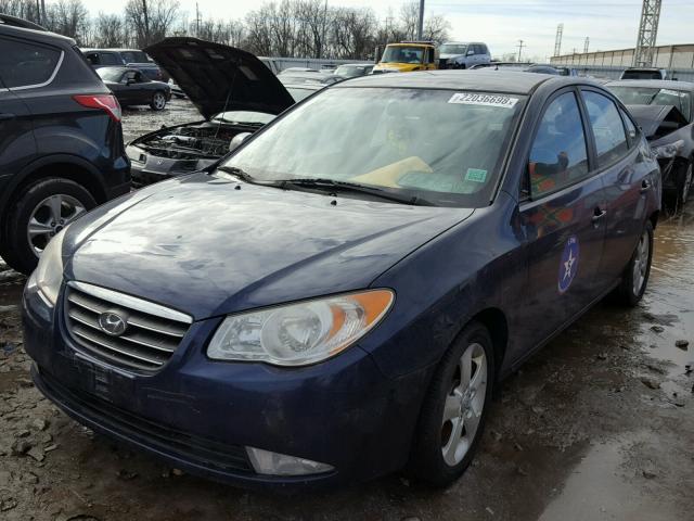 KMHDU46D68U440098 - 2008 HYUNDAI ELANTRA GL BLUE photo 2