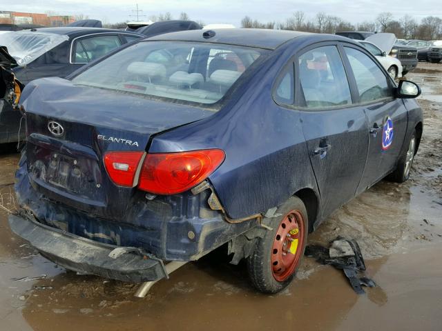 KMHDU46D68U440098 - 2008 HYUNDAI ELANTRA GL BLUE photo 4