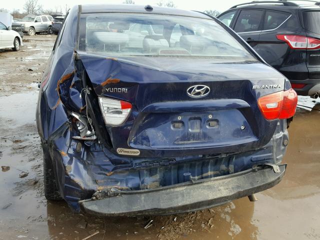 KMHDU46D68U440098 - 2008 HYUNDAI ELANTRA GL BLUE photo 9