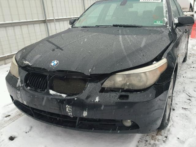 WBANA53575B864298 - 2005 BMW 525 I BLACK photo 9