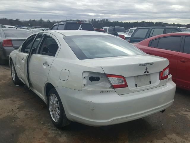 4A3AB36F29E005919 - 2009 MITSUBISHI GALANT ES WHITE photo 3