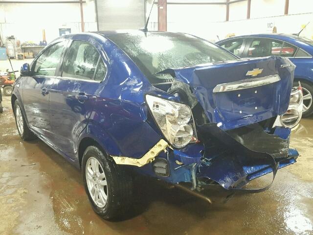 1G1JC5SG0E4187106 - 2014 CHEVROLET SONIC LT BLUE photo 3