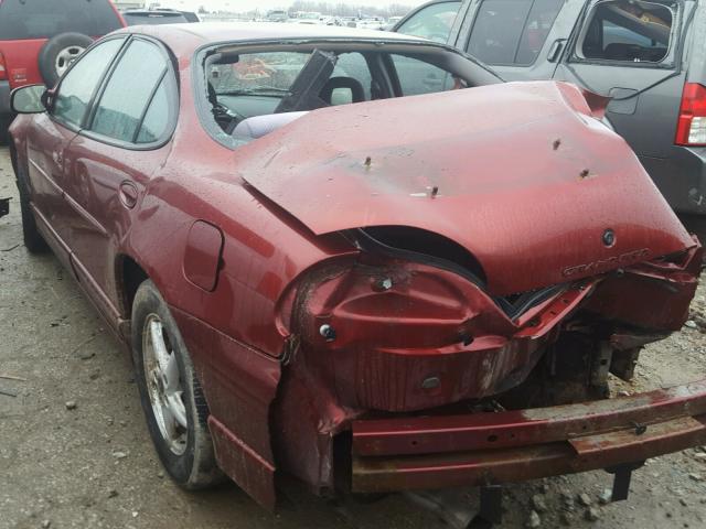 1G2WR5211YF227665 - 2000 PONTIAC GRAND PRIX MAROON photo 3