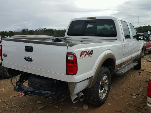 1FT7W2BT8CEA05020 - 2012 FORD F250 SUPER WHITE photo 4