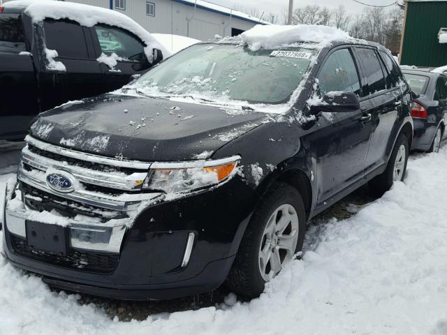 2FMDK4JC8EBA13477 - 2014 FORD EDGE SEL BLACK photo 2