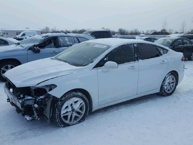 3FA6P0H72ER105059 - 2014 FORD FUSION SE WHITE photo 2