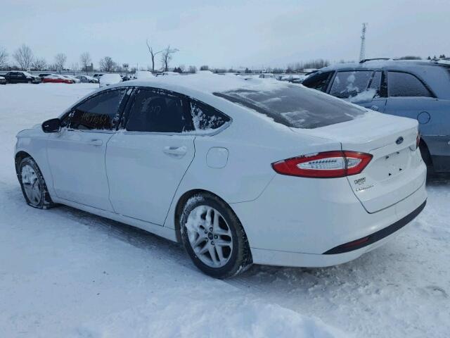 3FA6P0H72ER105059 - 2014 FORD FUSION SE WHITE photo 3