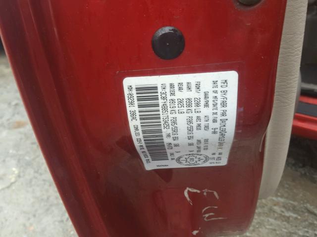 3C8FY4BB51T534252 - 2001 CHRYSLER PT CRUISER RED photo 10