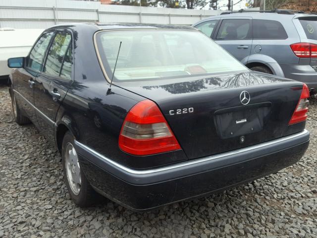 WDBHA22E9SF121743 - 1995 MERCEDES-BENZ C 220 BLACK photo 3