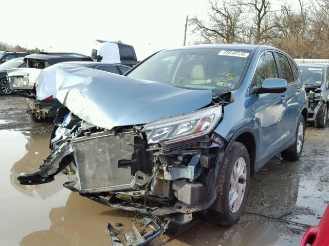 2HKRM4H56FH614100 - 2015 HONDA CR-V EX BLUE photo 2