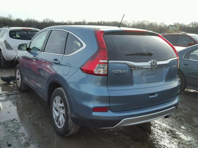 2HKRM4H56FH614100 - 2015 HONDA CR-V EX BLUE photo 3