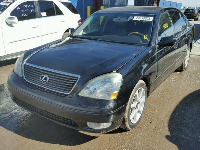 JTHBN30F420083904 - 2002 LEXUS LS 430 BLACK photo 2