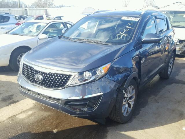 KNDPBCAC5F7773615 - 2015 KIA SPORTAGE L BLUE photo 2