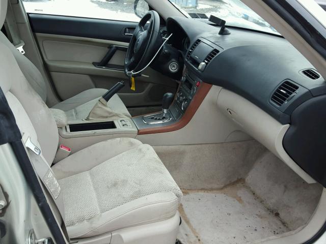 4S4BP61C357326479 - 2005 SUBARU LEGACY OUT BEIGE photo 5